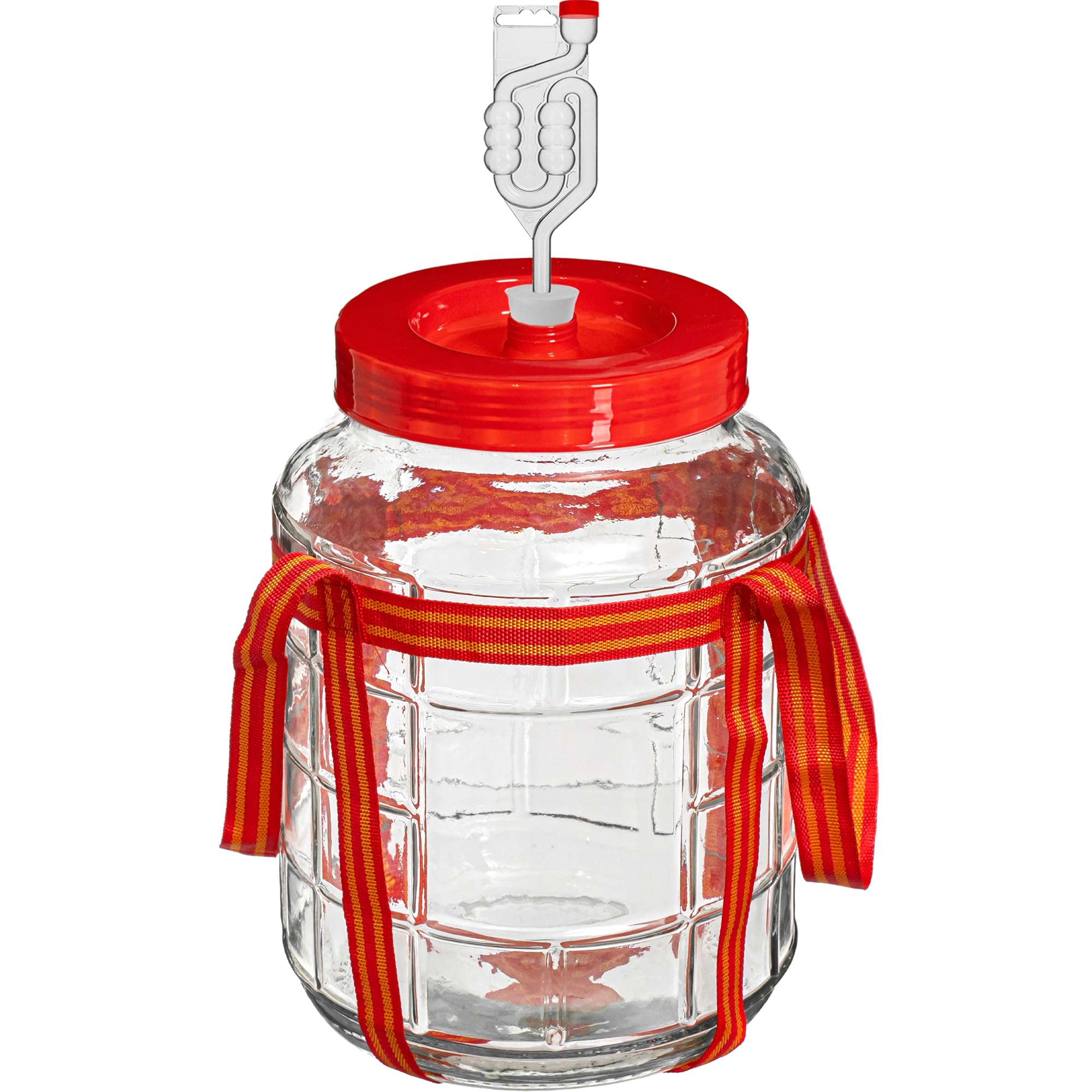 lilawelt24 15L Gärballon| Gärbehälter Weinballon Glasballon+Gäraufsatz für Wein Bier Maische|Vorratsglas für Gurken, Aufbewahrung, Aufbewahrungsglas Glasflasche Glasballon Glasgärballon Vergärung
