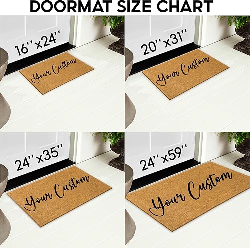 Miniatura 5 de Tapete de puerta personalizado para puerta delantera, tapete de puerta personalizable, tapete de 16 x 24 pulgadas, tapete de goma antideslizante,