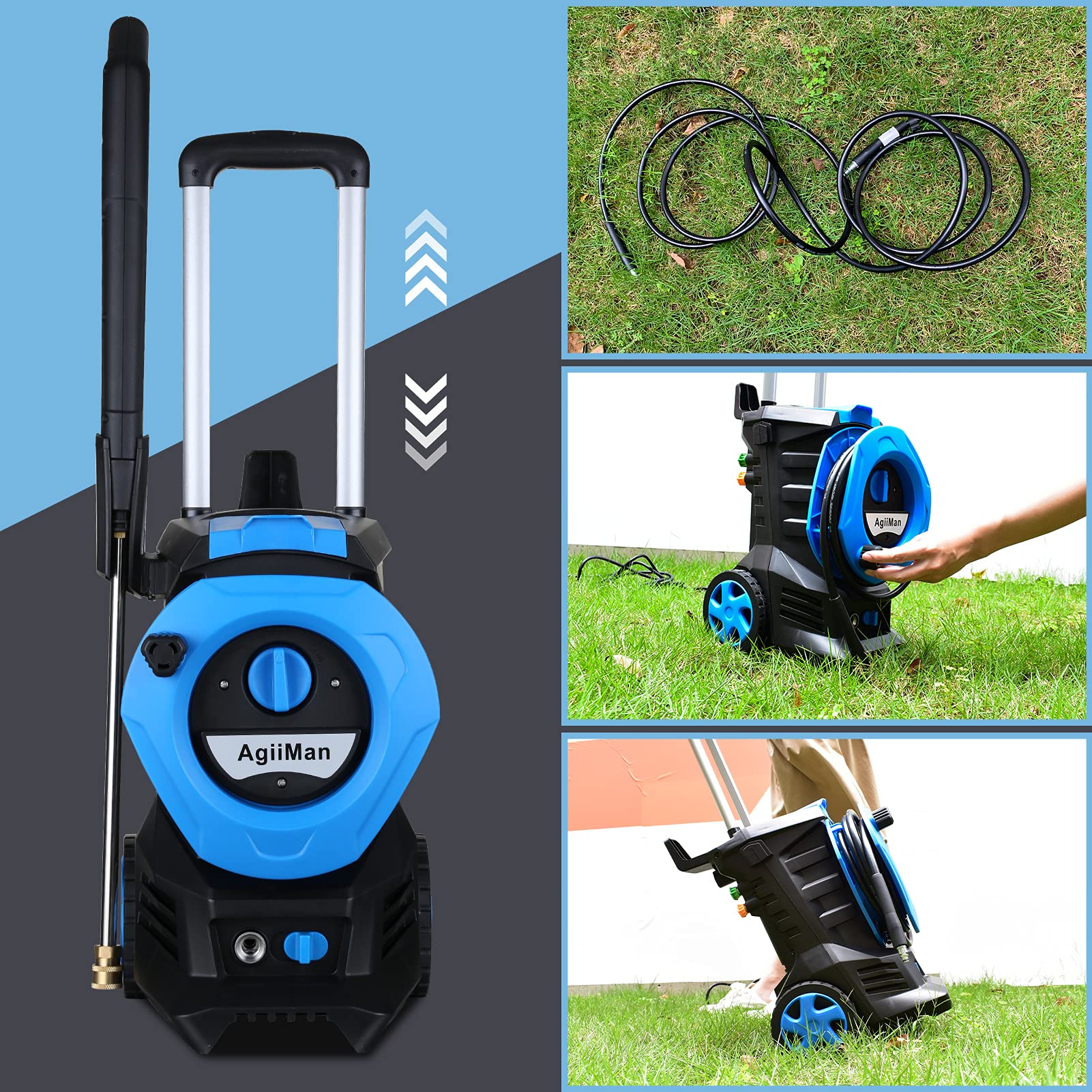AgiiMan 3380PSI Electric Pressure Washer High Power Pressure Washers
