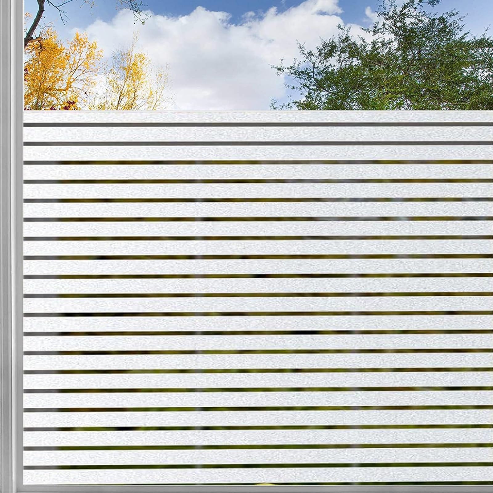 Window Film Privacy Film 90 x 200 cm(35 x 79inch) Opaque Anti UV Light Blocking Frosted Window Film Static Cling Anti UV Window Film for All Smooth Glass Surface, Shutters — image 1