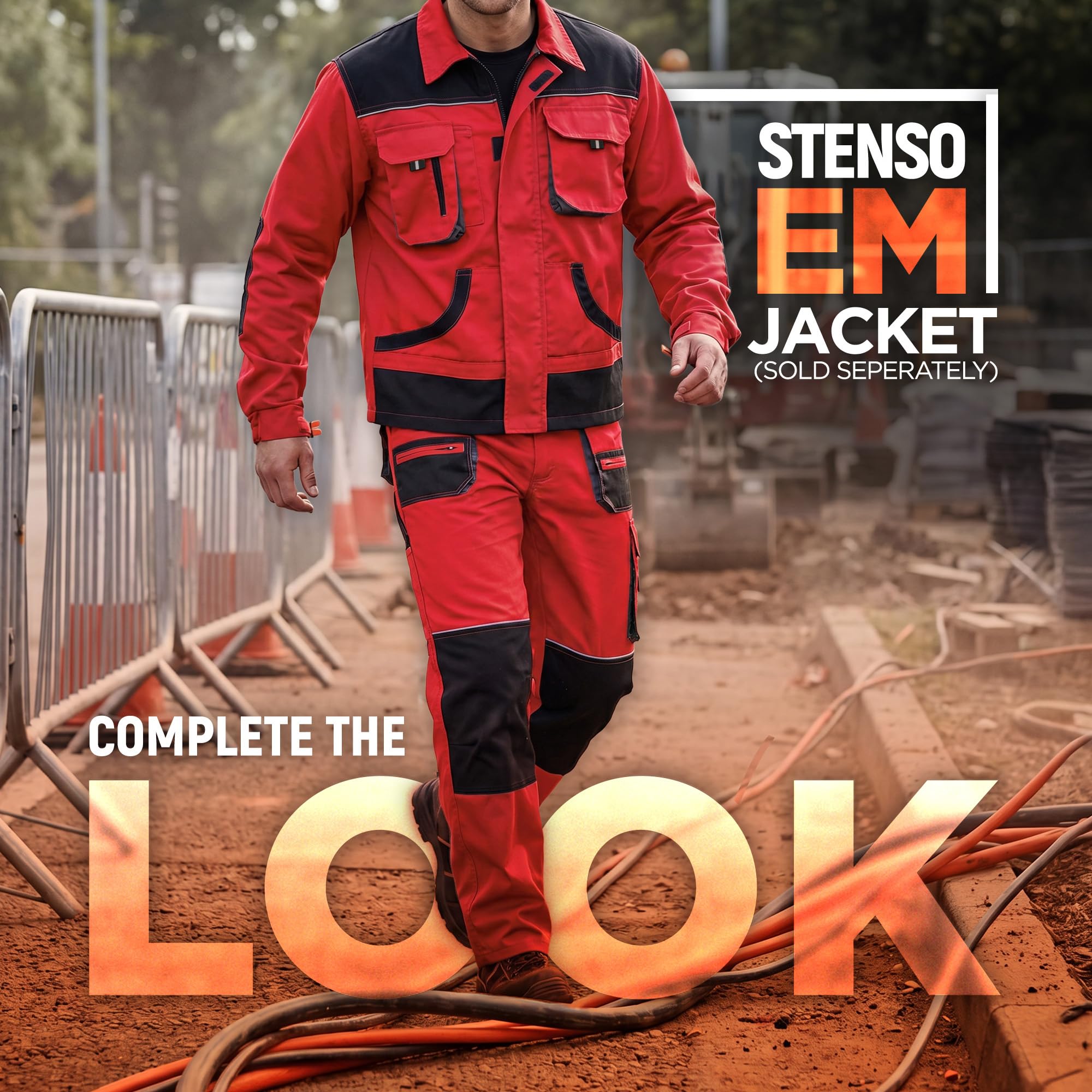 Stenso Em - Pantaloni da Lavoro - Uomo - Pantaloni Protettivi - Slim Fit
