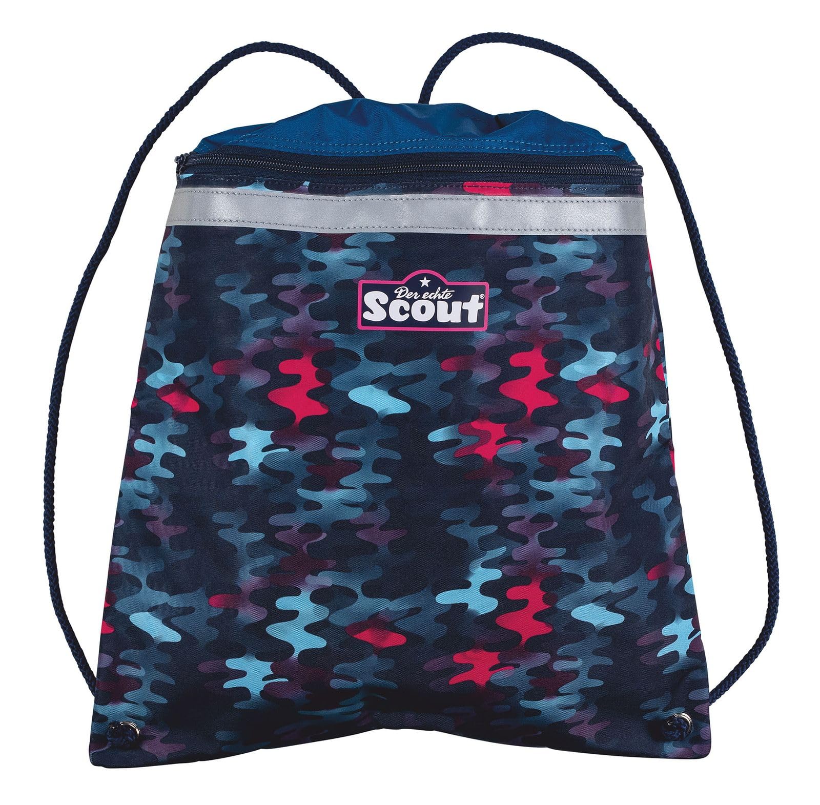 SCOUT Schulranzen Basic Genius Set 4-teilig Magic Sea dunkelblau