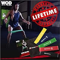 Vista 5 de WODFitters Juego de mini bandas – 5 bandas de resistencia para ejercicio – Bucles de ejercicio – Bandas flexibles de entrenamiento