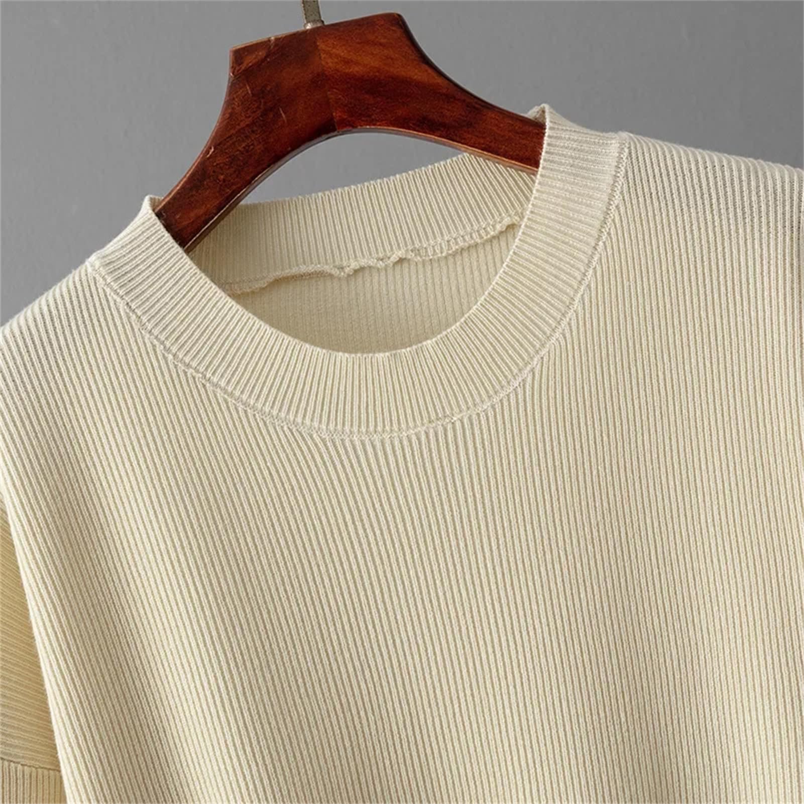 Vogrtcc Conjunto de dos piezas para mujer, suéter de manga larga con cuello redondo, falda dividida, casual, holgado, vestido largo
