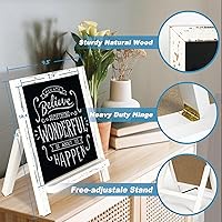Vista 11 de 4 THOUGHT Small Tabletop Chalkboard Signs, 9.5" x 14" Magnetic Mini Chalk Board with Stand for Food Wooden Frame Easel Countertop Menu Board for
