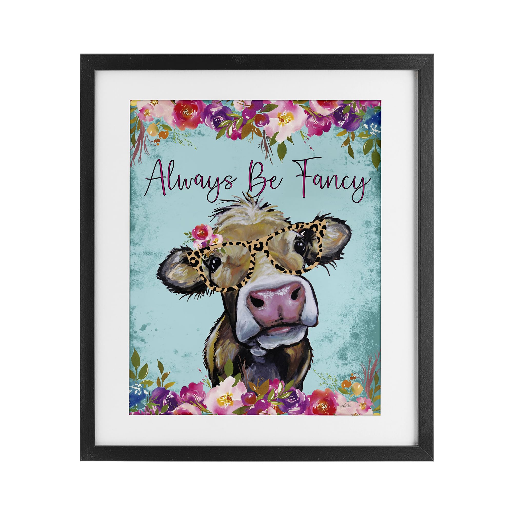 Affiche encadrée Always Be Fancy par Lee Keller en bois de bouleau sous verre 53x43 cm