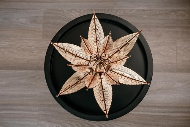 Foto 8 de 8 de Wood Trick Fiery Bloom Puzzle 3D de Madera para Adultos para Construir