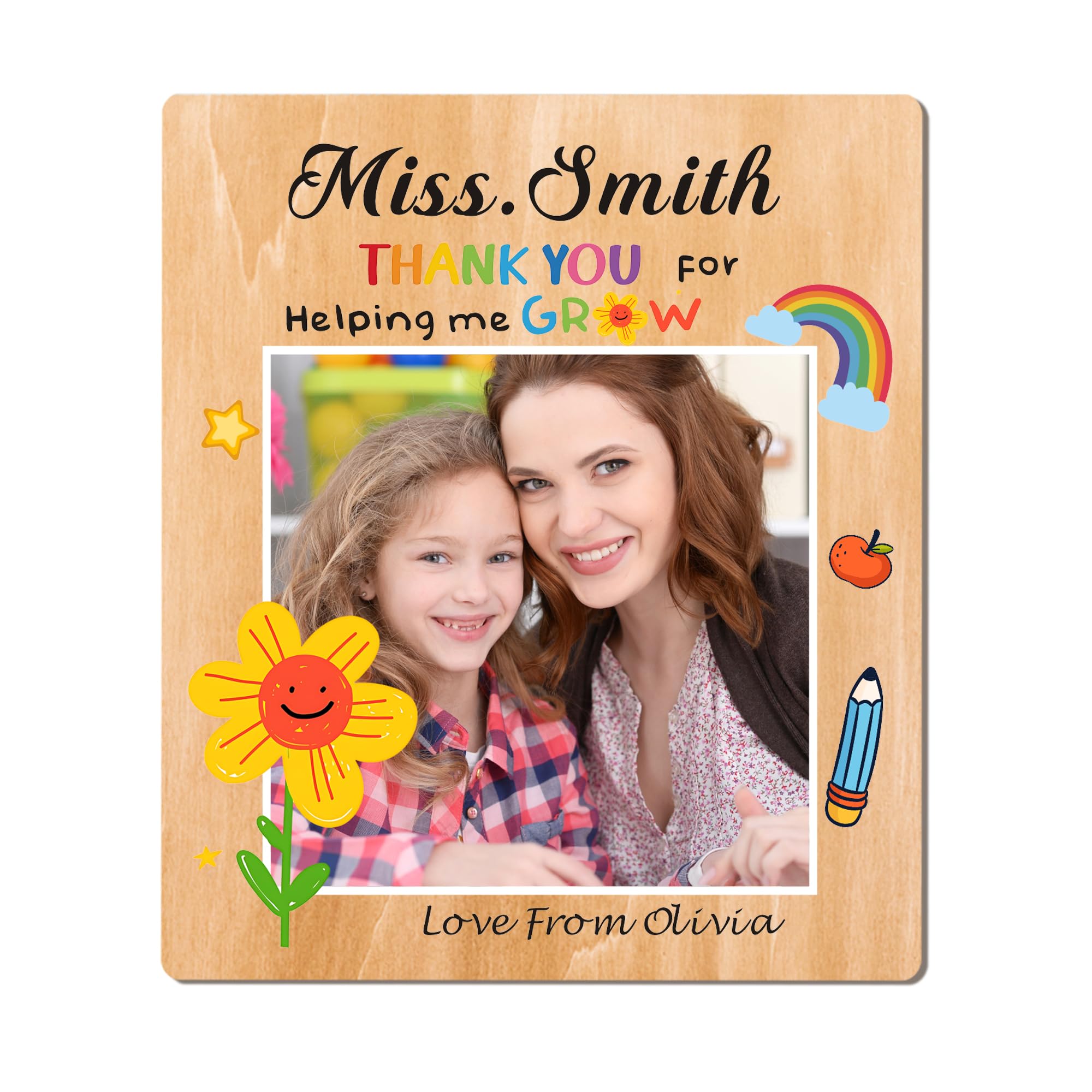 Personalised Teacher Gifts Thank You Gift Custom Photo Fridge Magnets Gifts Thank You Teacher Gifts Best Teacher Gifts Appreciation Gift for Women Men Tutor Assistant (Design 3)
