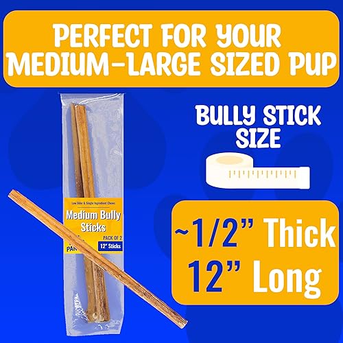 Miniatura 5 de Paw & Pantry Palitos de matón para perros de tamaño mediano de 6 pulgadas, totalmente digeribles y perfumados de forma natural, paquete de 8 palitos