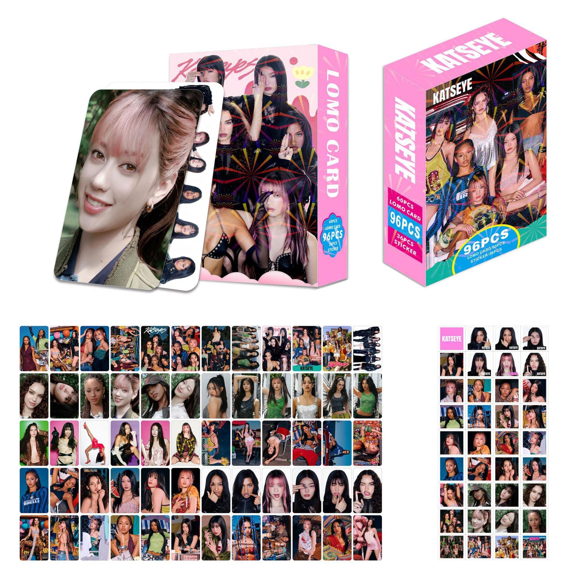 K-Pop LOMO 96Pcs Cards/Stickers for Kat-seye Classic Card Set for Fans,Teens Playing Party Favors and Gift