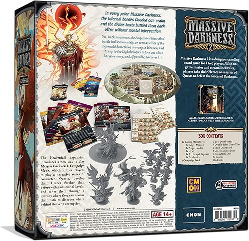 Miniatura 3 de Massive Darkness 2 Heavenfall - Expansión del juego de mesa | Juego de miniaturas de mesa | Juego de estrategia cooperativa para adultos y