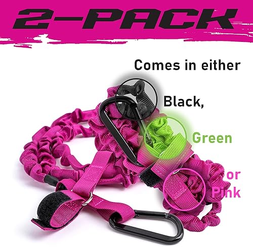 Miniatura 7 de Gradient Fitness 2 Pack Kayak Paddle Leash, 5-8 Feet Stretchable Paddle Strap with Carabiner Secure Leash Lanyard Rope for SUP Kayak Canoe Paddle