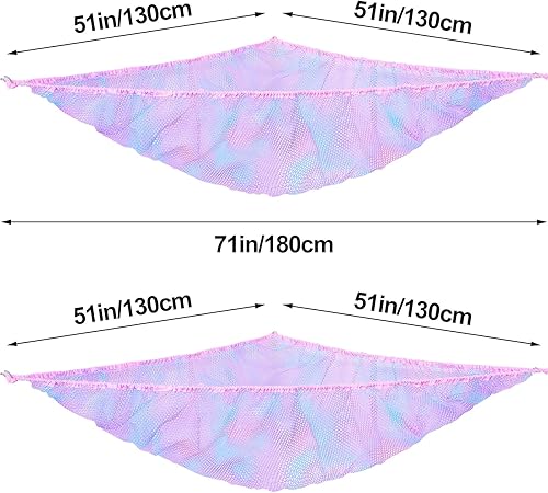 Miniatura 6 de Basumee Red de animales de peluche o hamaca con luz LED, hamaca de red de juguetes para almacenamiento de animales de peluche, hamacas para