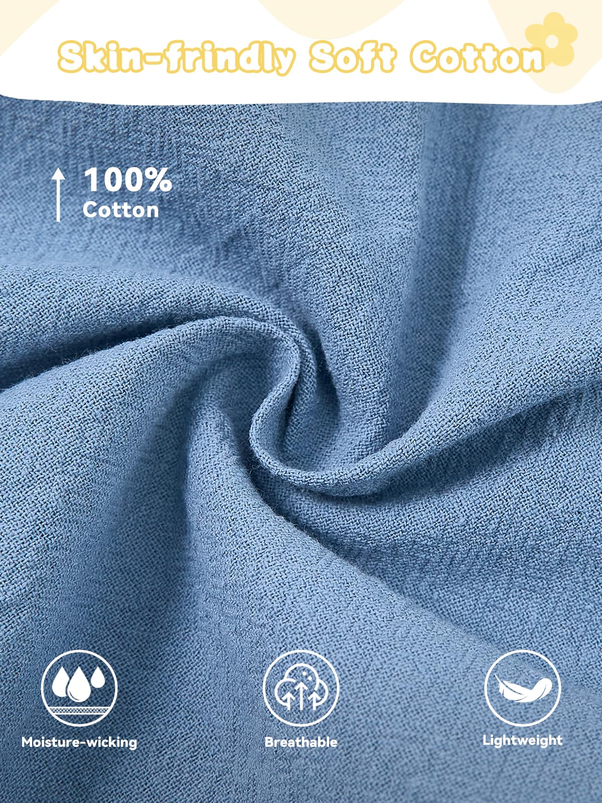 Miipat Pantalon de Bébé Fille 3 Pièces Pantalon Long Décontracté pour Garçon Doux pour L'été avec Taille Élastique Pantalons Unisexe pour Enfant en Bas Âge