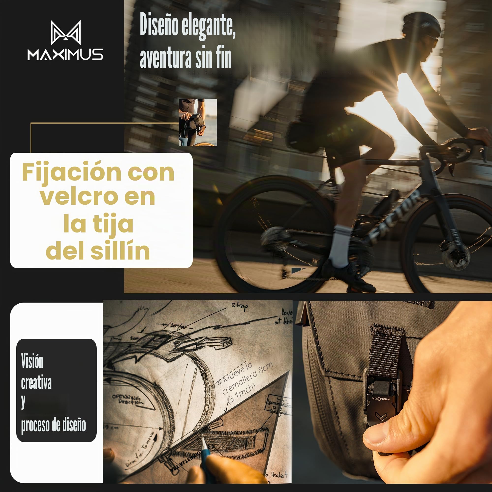 Lumiere & Co.BolsaPequeñaSillínBicicletaBolsa Sillín Bicicleta