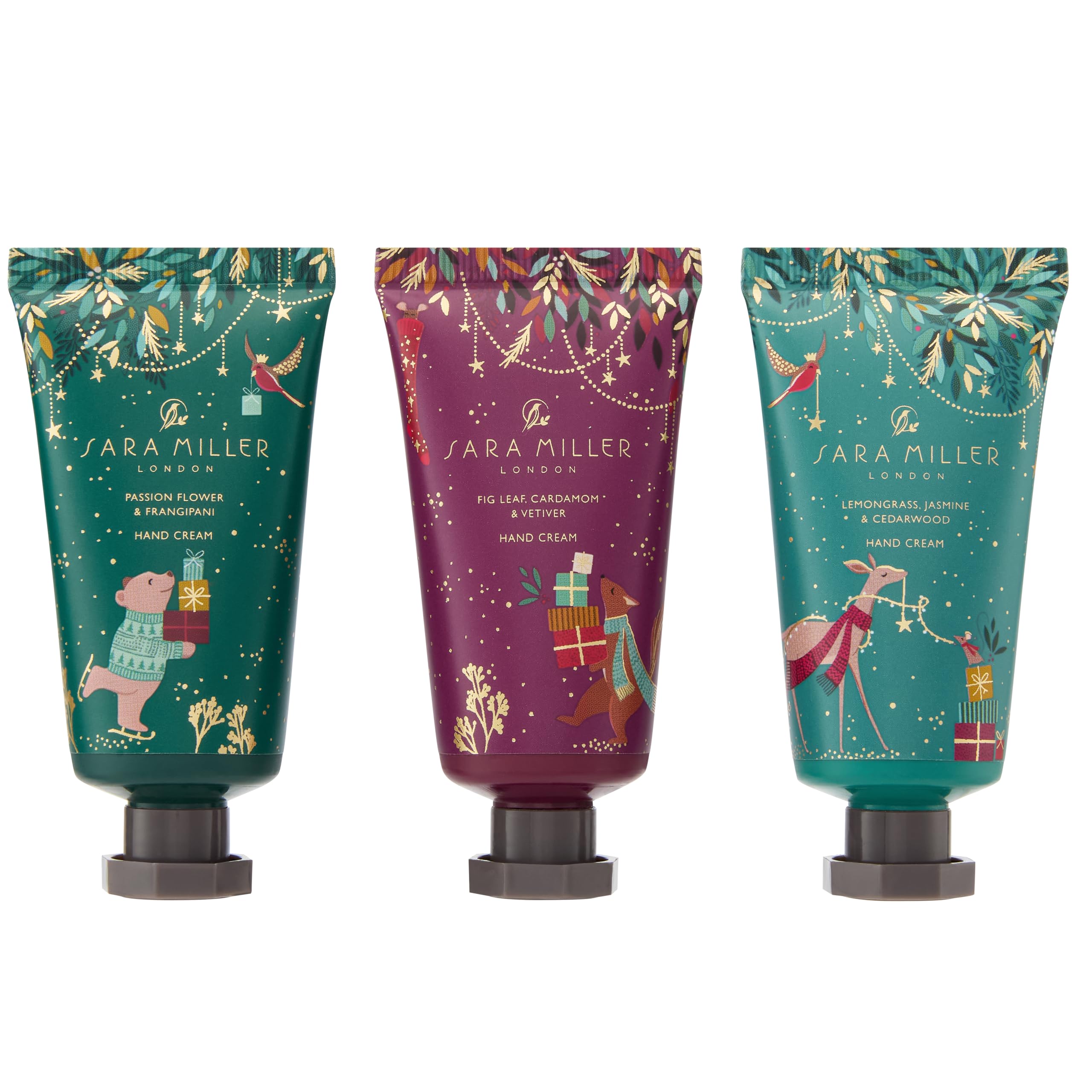 Sara Miller Beauty Hand Cream 3x 30ml, Moisturiser Leaving Hands Soft and Scented, Mango Butter, Fig Leaf, Travel Size - Image 3