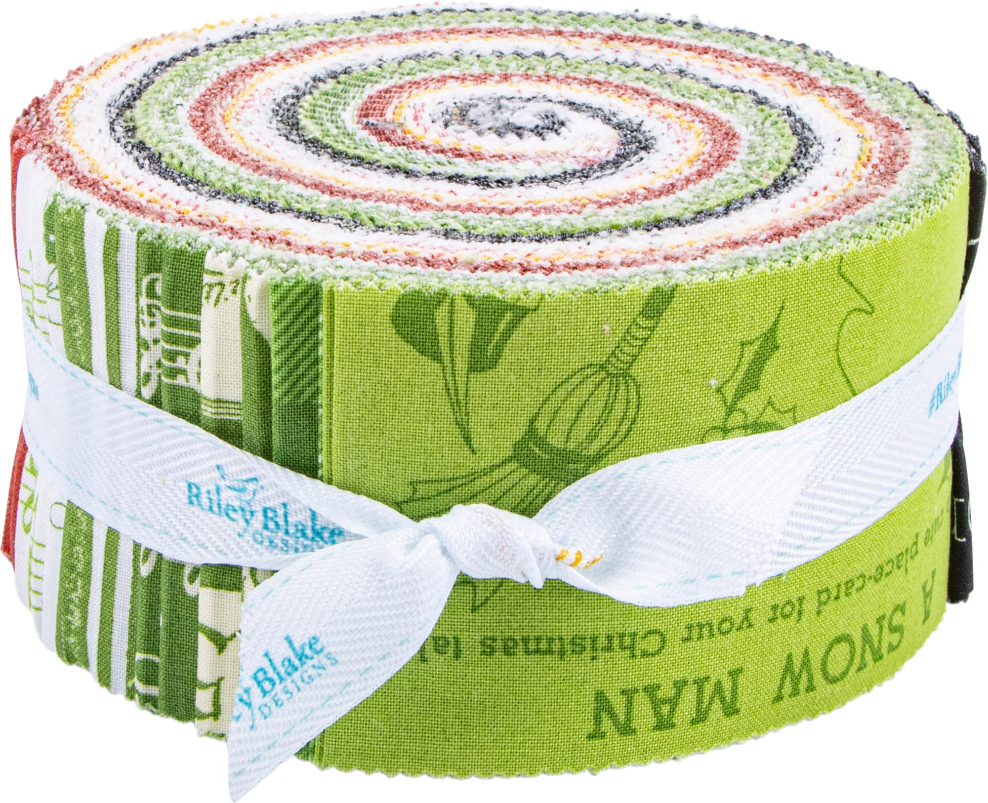 J Wecker Frisch Classic Christmas Rolie Polie 40 2.5-inch Strips Jelly Roll Riley Blake RP-16280-40