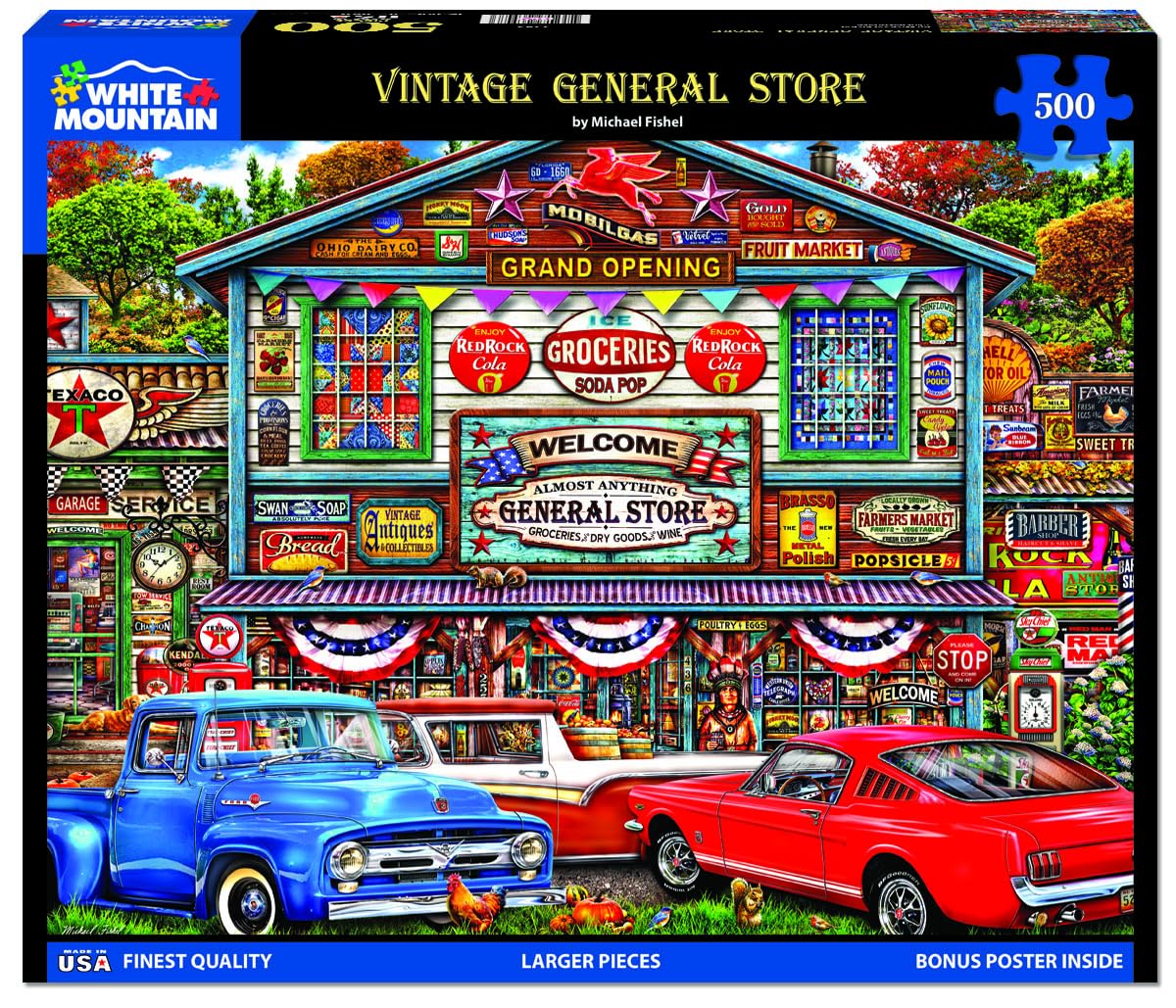 White Mountain Puzzle da 1000 pezzi, nostalgico, negozio di articoli