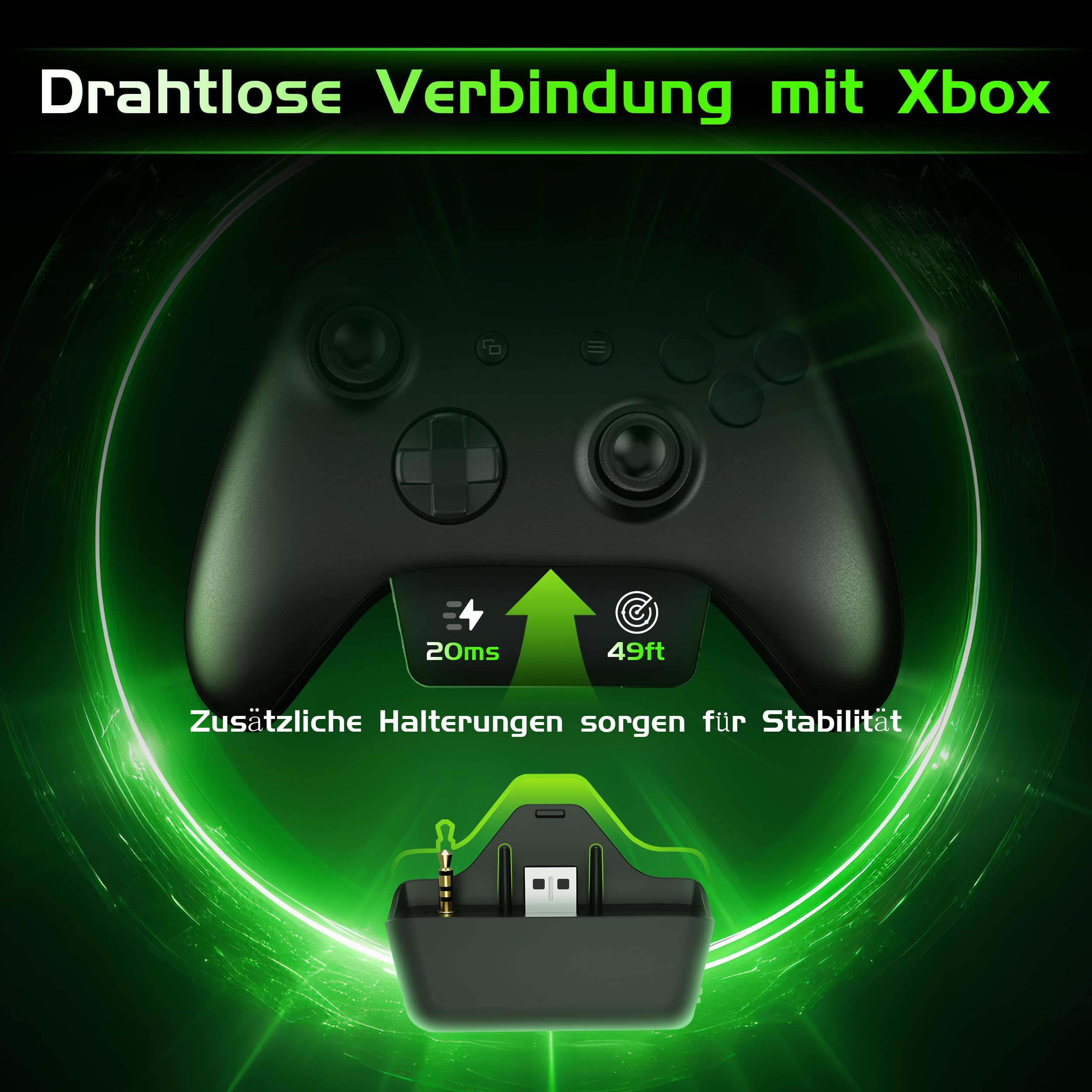 Gvyugke Wireless Gaming Headset für Xbox Series X|S/One, PS5, PS4, PC, Switch, Mac, 2.4GHz & Bluetooth 5.4 Kabelloses & 3.5 mm Kopfhörer mit Noise-Cancelling Mikrofon, Flip-to-Mute Funktion