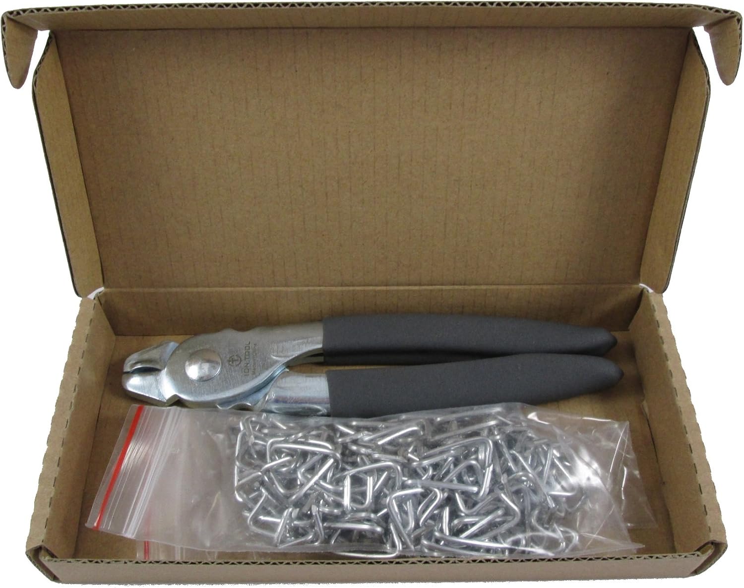Hog Ring Pliers & 150 Galvanized Hog Rings, Professional Upholstery Installation Kit