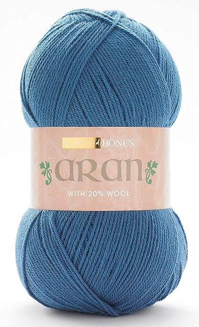 Sirdar (Hayfield) Bonus Aran Wool Knitting Yarn Denim 994 - per 400g ball