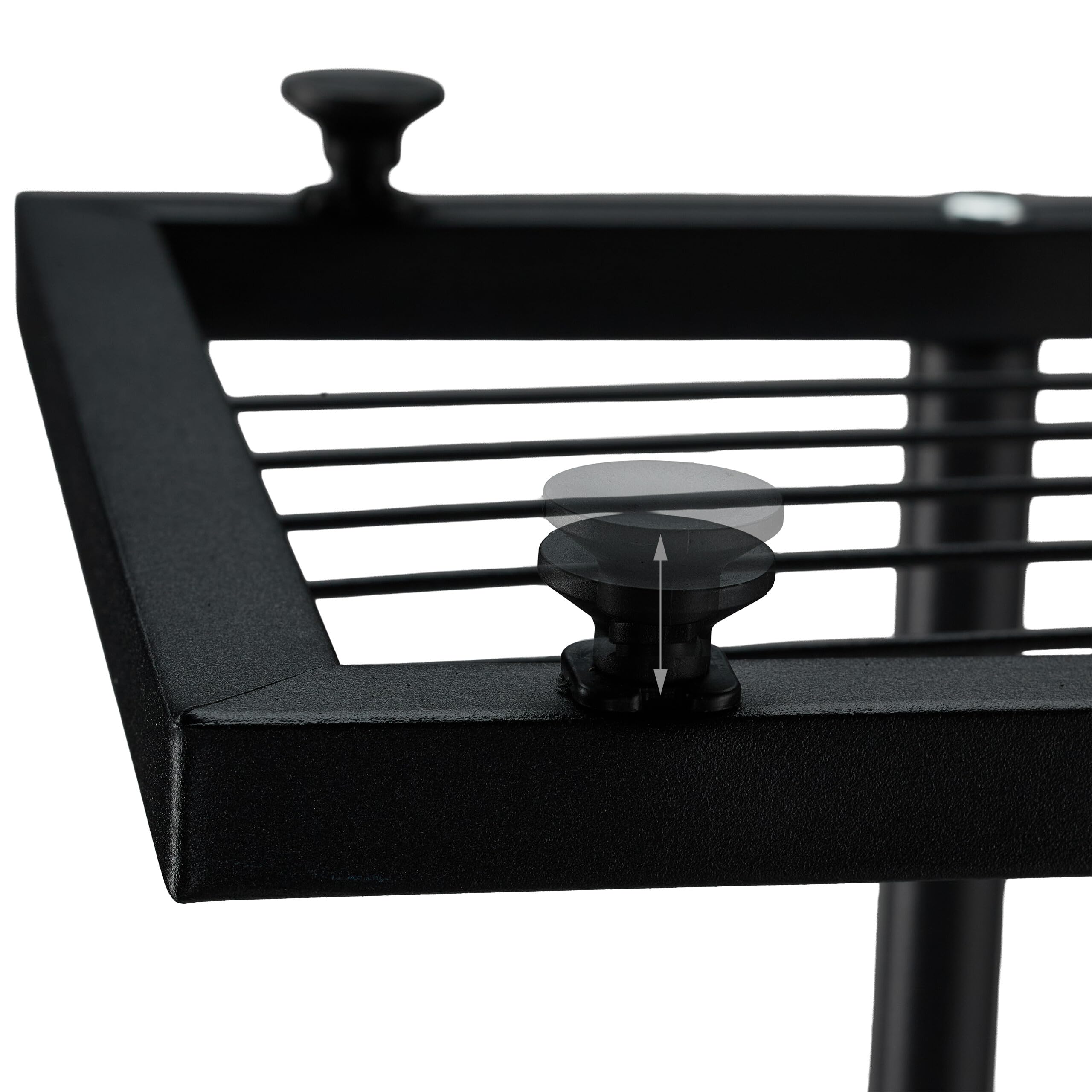 Relaxdays Étagère à Plantes, 8 Niveaux spacieux, pour 9 Pots, métallique, H x L x P : 142 x 45 x 22 cm, Noire