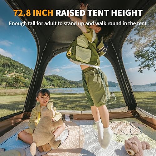 Miniatura 3 de Naturehike Upgraded Ango 3-4 Person Blackout Tent,Instant Pop up Tents for Camping, Waterproof Anti-UV Camping Tent