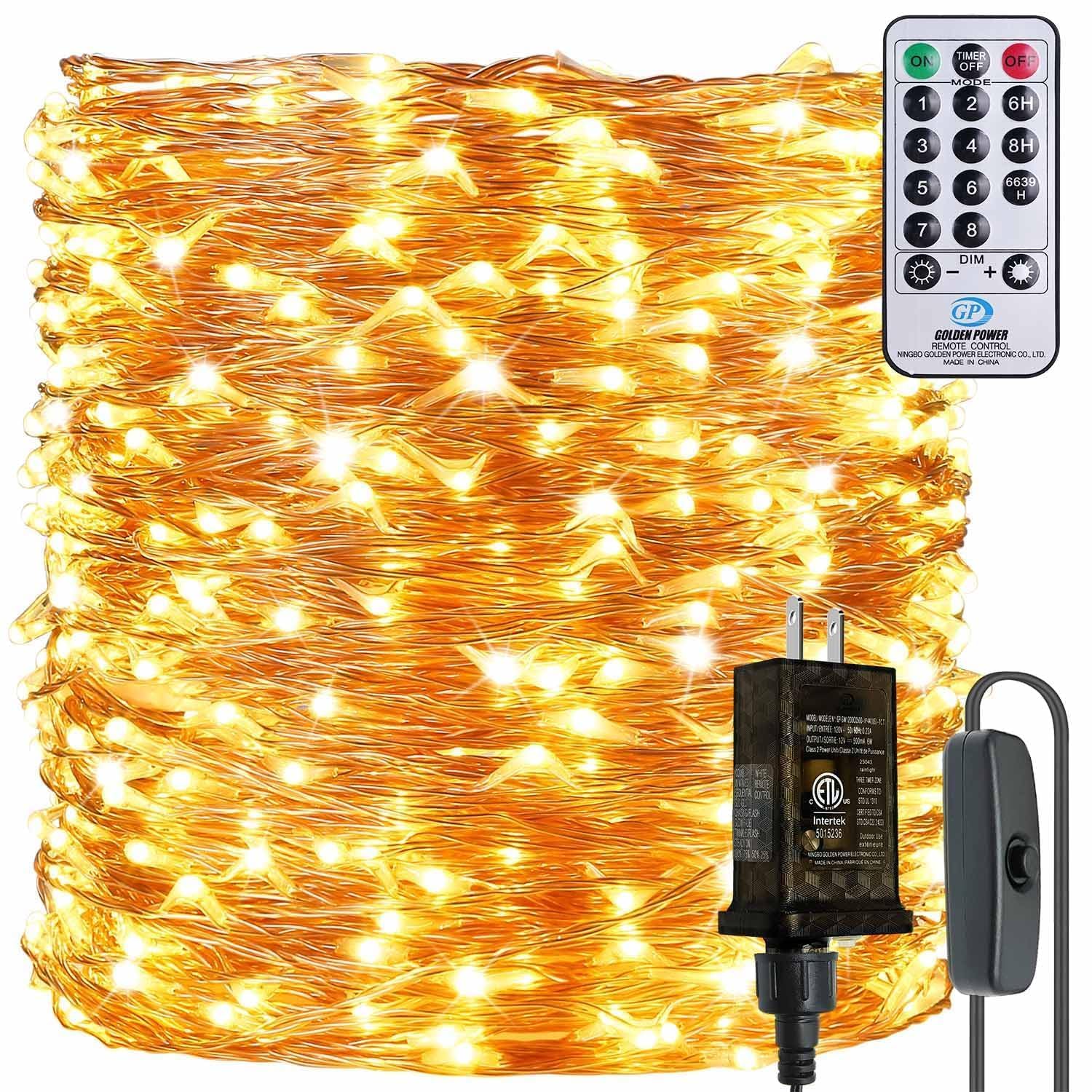 165Ft Ultra Long 500 LEDs LED String Lights Plug in
