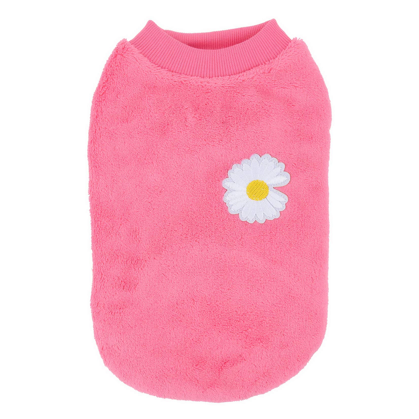 ZUNEA Small Dog Jumper Winter Warm Fleece Jacket Coat Puppy Clothes Soft Comfortable Velvet Sweater Pet Pullover Apparel Christmas Chihuahua Clothing for Dogs Girls Hotpink XXL - Image 3