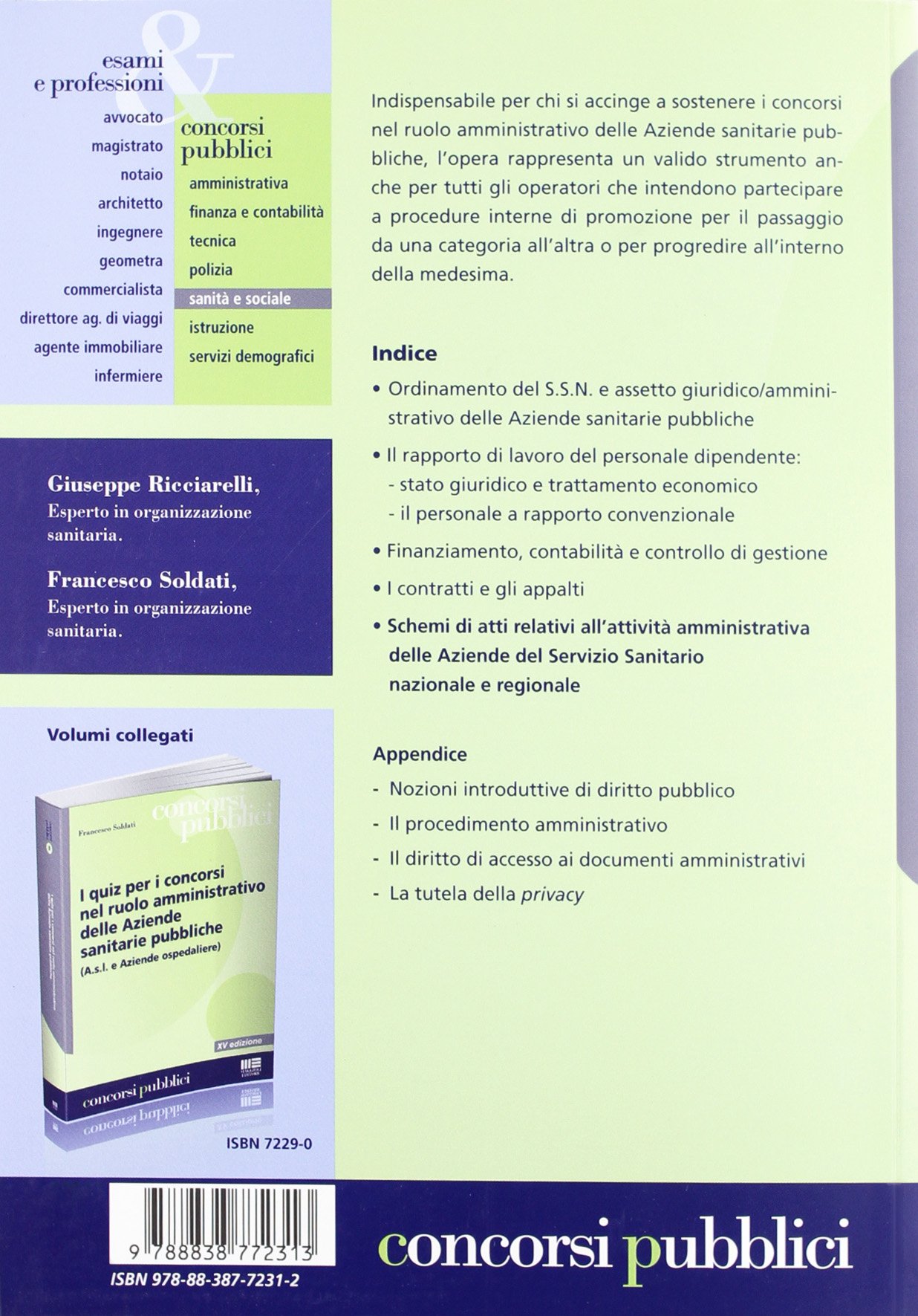 Manuale per i concorsi nel ruolo amministrativo delle Aziende sanitarie pubbliche (A.s.l. e Aziende ospedaliere)