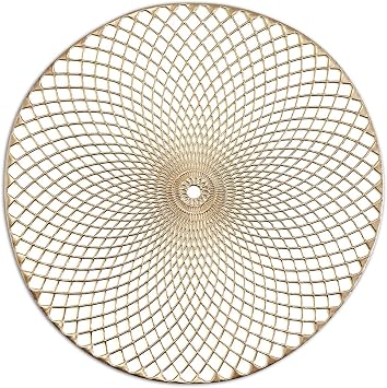 Zeller Place Mat PVC 38 cm, PVC, Gold, 38 cm