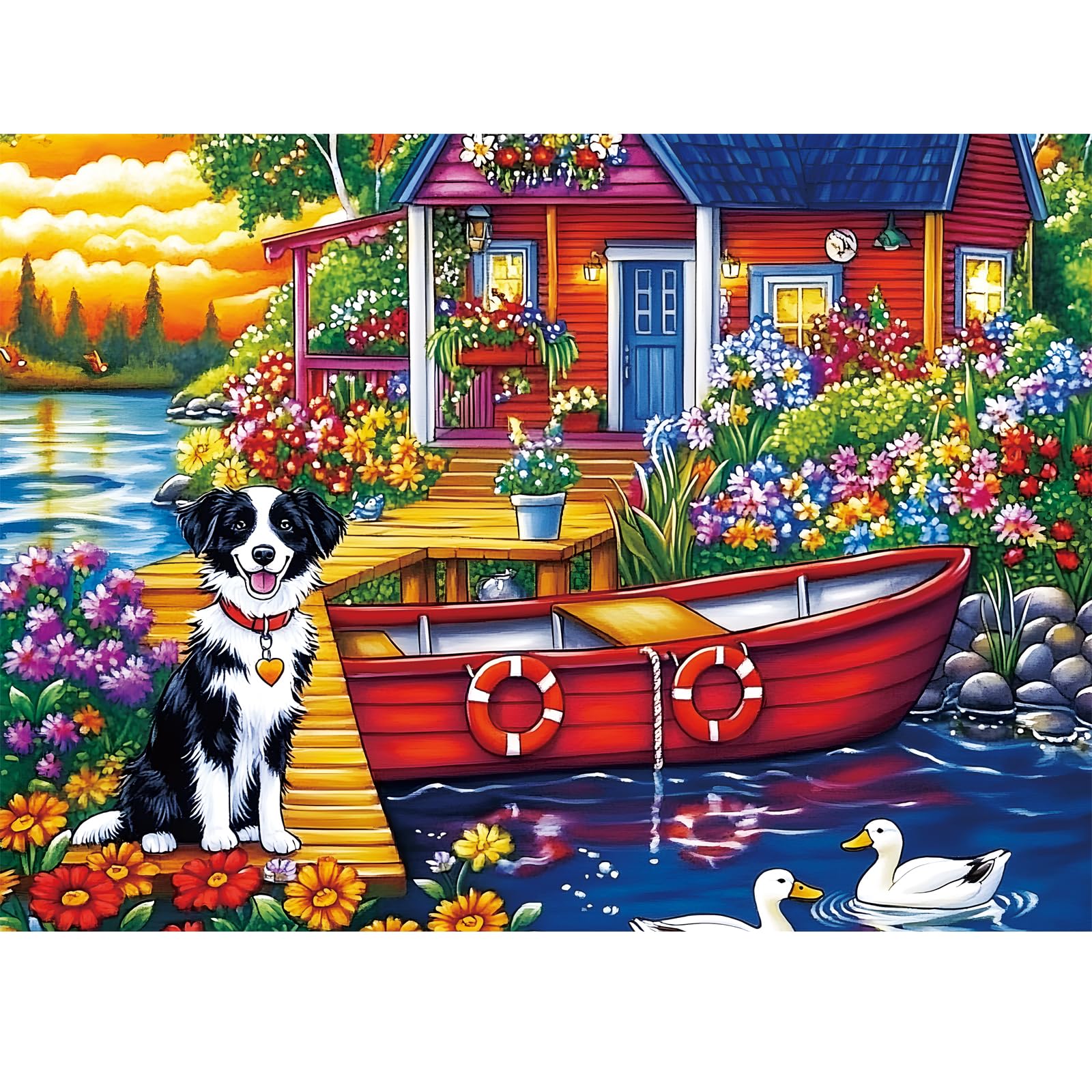 300 Piece Puzzles for Adults,Unique Cute Dog Jigsaw Puzzles 300 Pieces for Adults Kids Seniors,Animal Pet Lover Puzzle for Kids Ages 8-10 10-12,