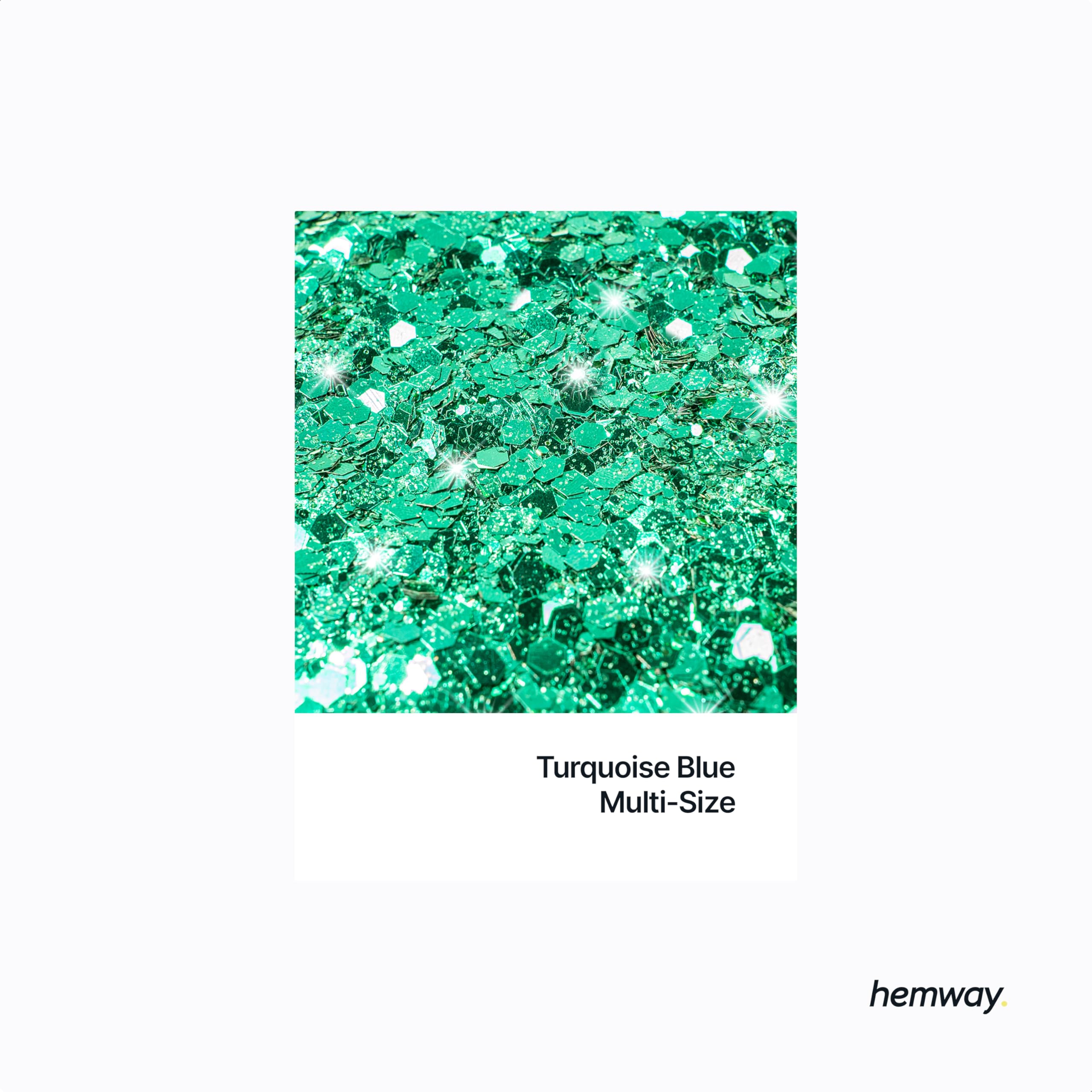 Hemway Turquoise Blue Glitter Shaker - Image 2