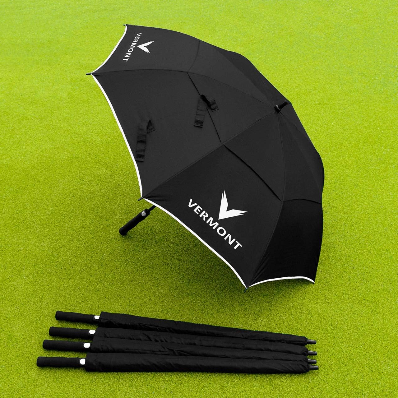 Vermont Tennis Umbrella | 60-Inch Double Canopy, Lightweight Fiberglass Frame, Automatic Open, EVA Foam Handle – Ideal for Tennis Players & Outdoor Use