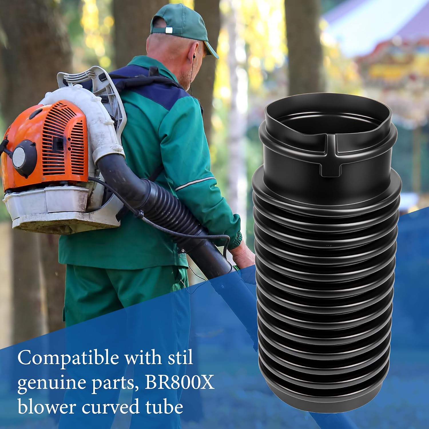 4282 701 6102 Flex Tube Pleated Hose Compatible Br450 Br700 Br800 Br800x Br800c Tube Hose Replacement For Stihl Oem, Br800x Blower Tube Elbow