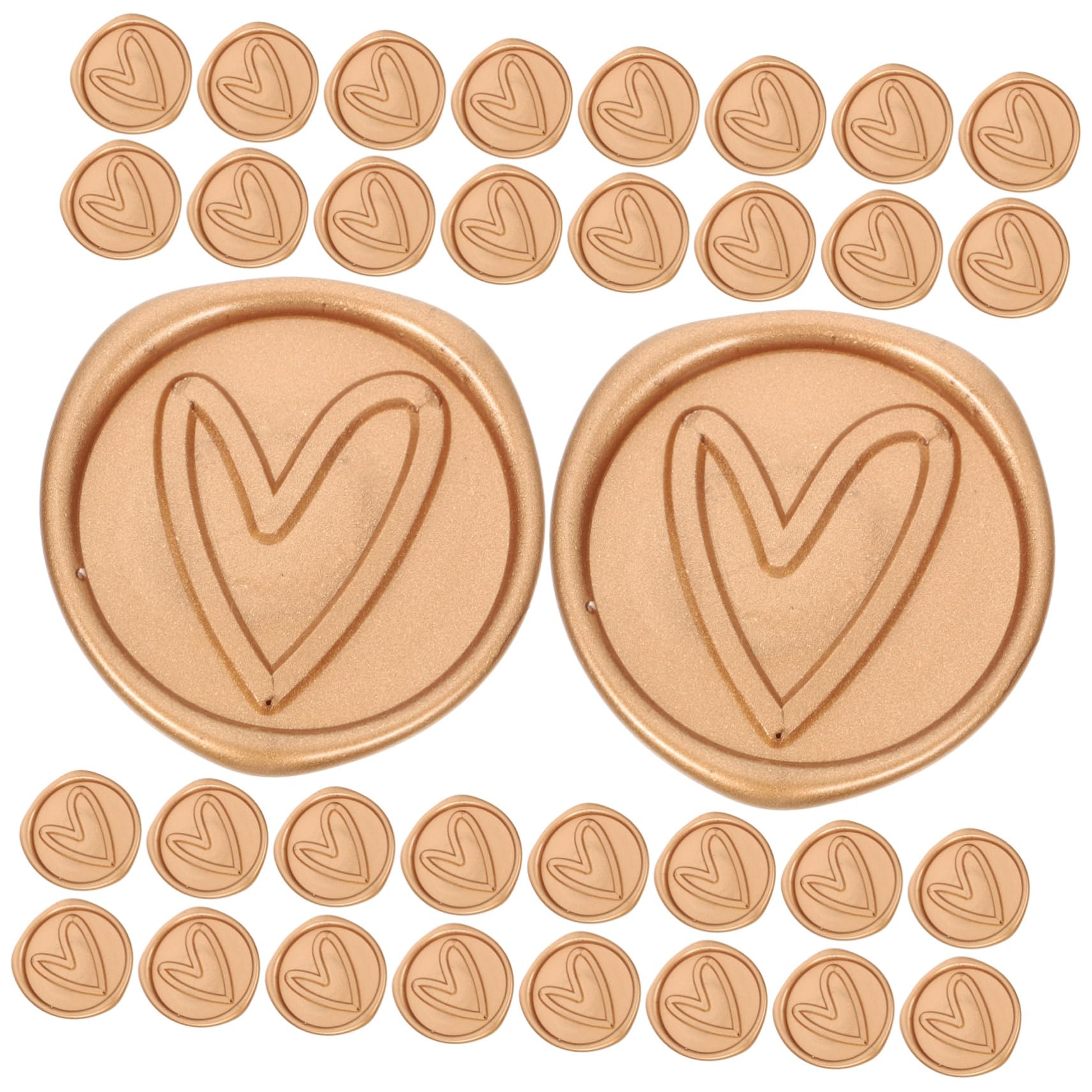 3 Sets Herzmuster Wachssiegelaufkleber Selbstklebende Siegelset Briefmarken Für Hochzeit 50 Stück * 3