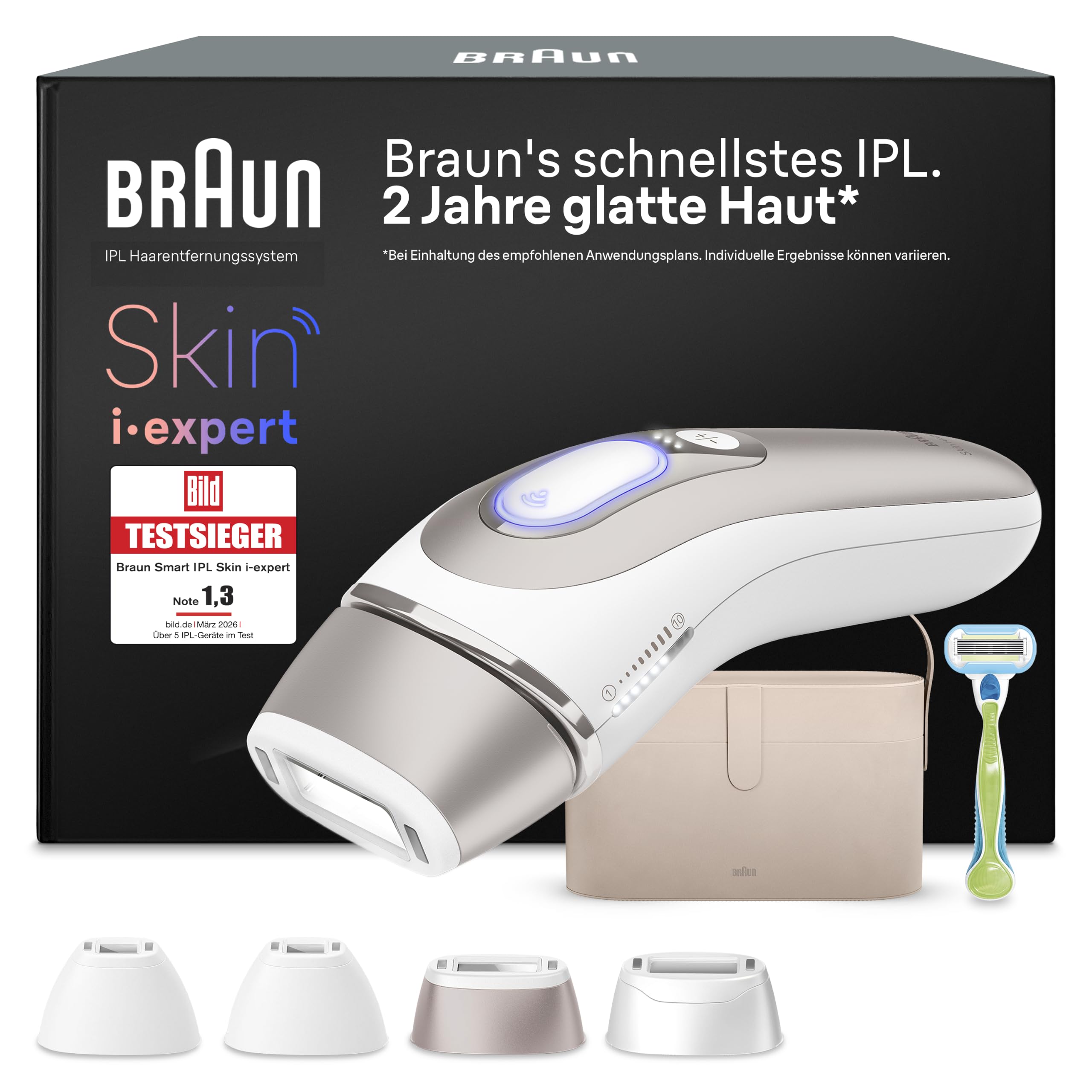 Braun Smart IPL Geräte Haarentfernung Skin i·expert 7, PL7387, Rosegold