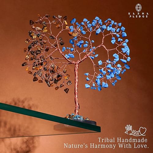Miniatura 163 de Árbol de la vida de cristal curativo de 7 chakras, árboles bonsái hechos a mano para energía positiva, dinero y buena suerte, árbol para decoración