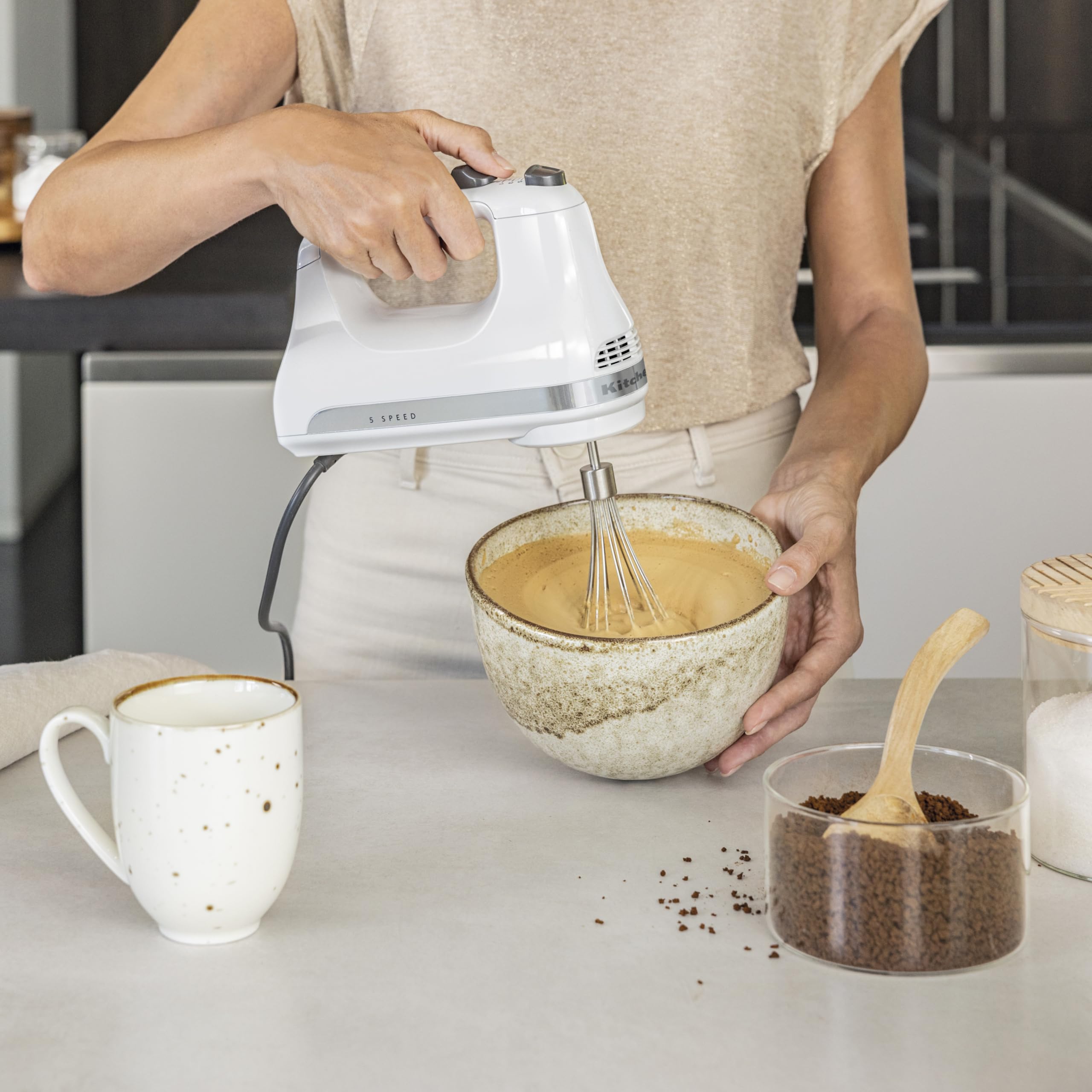 KitchenAid HANDRÜHRER MIT 5 GESCHWINDIGKEITSSTUFEN – CLASSIC - Weiss - 5KHM5110EWH