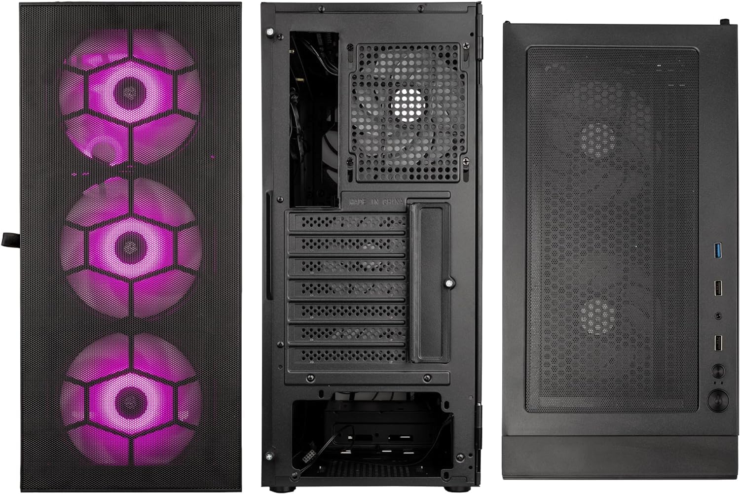 EMCA4 Computer Gaming PC Assemblato Ryzen 5 5600 - RTX 5060 8GB - M.2 1TB nvme - Ram 32GB DDR4 3200Mhz - 6 ventole ARGB - Windows 11