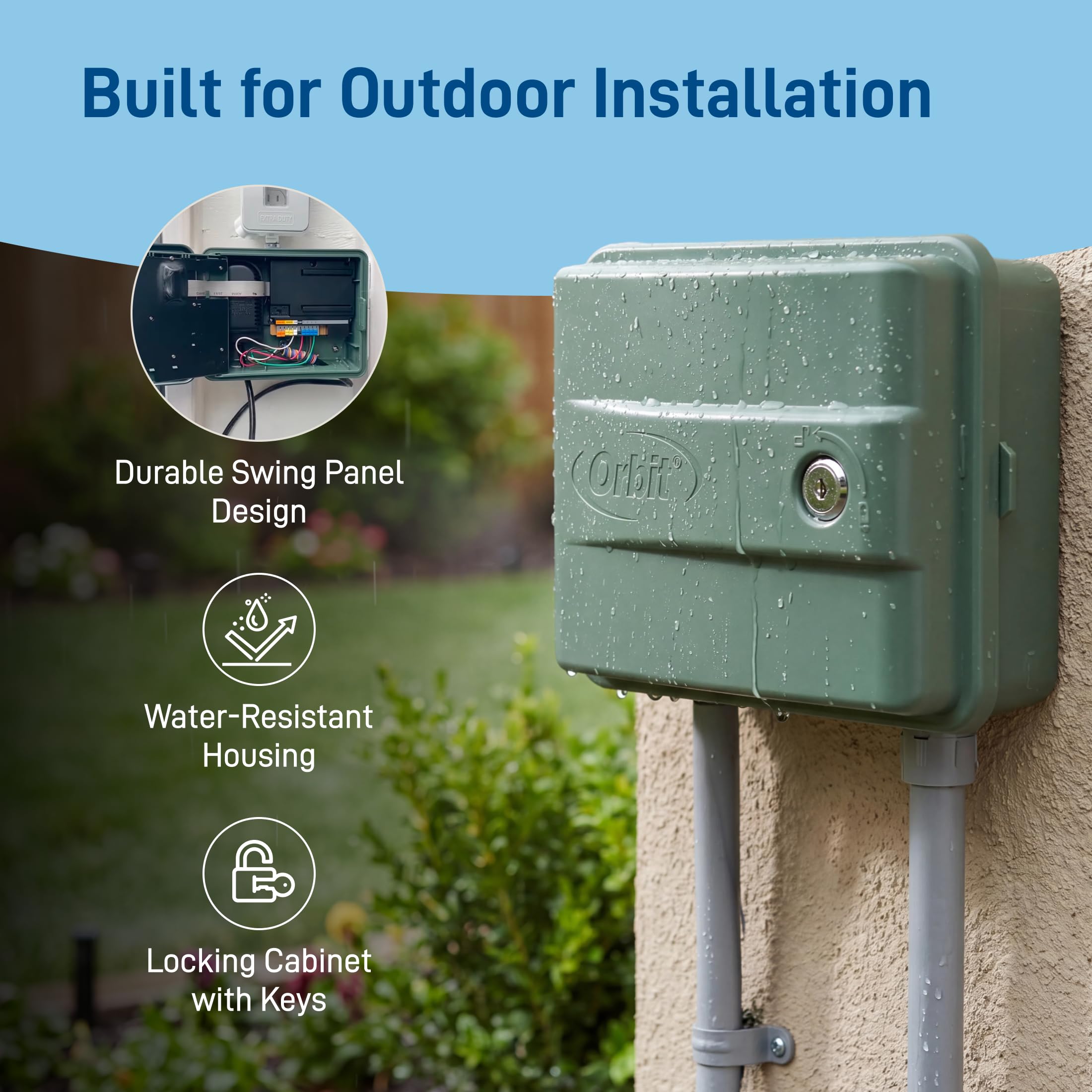 Orbit Outdoor Swing Panel Sprinkler System Timer
