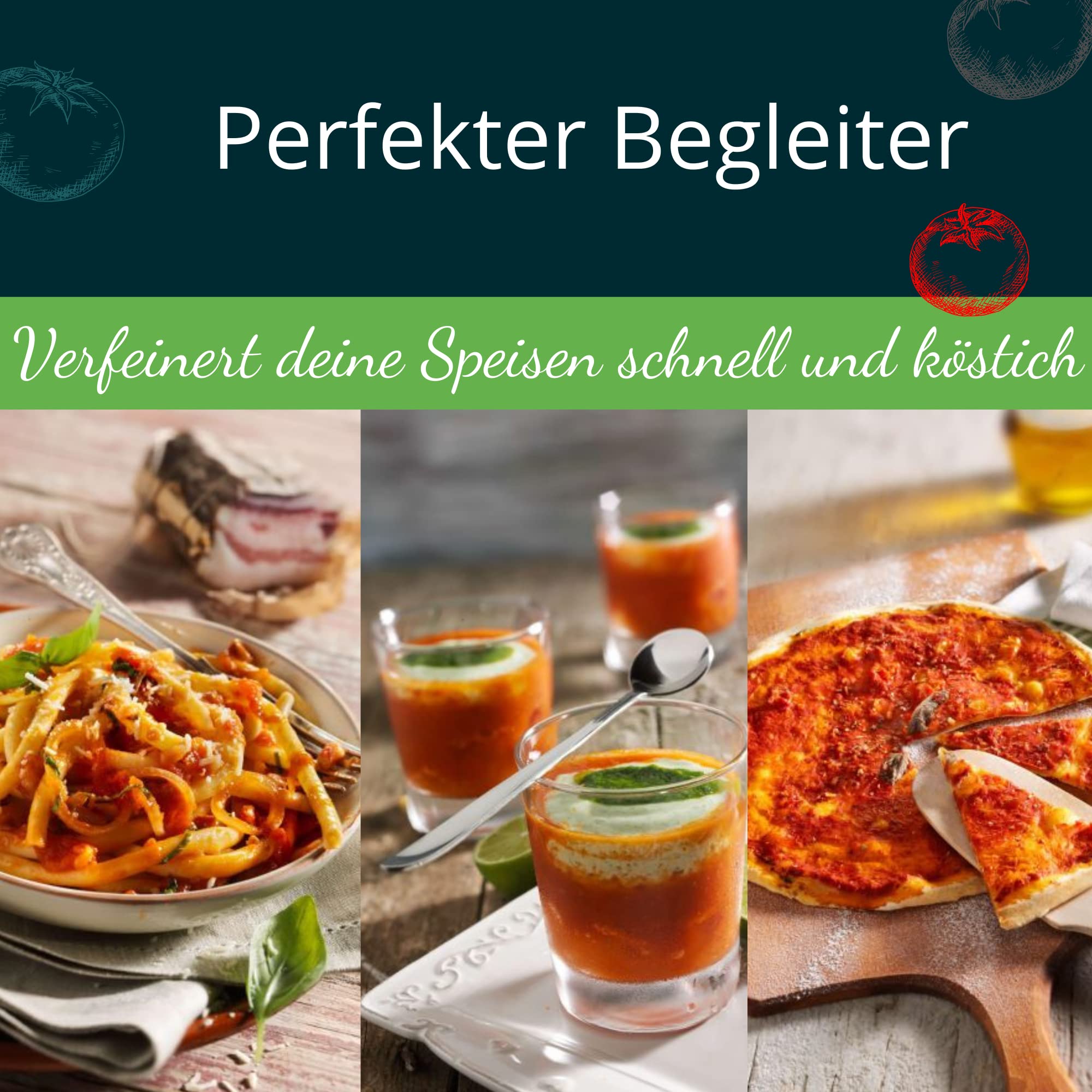 Hermina Salsa Paradiso I FEINKOST PASTASAUCE (Mild) I 6 x 290 g I 100% Natürlich I Tomatensauce direkt aus Italien