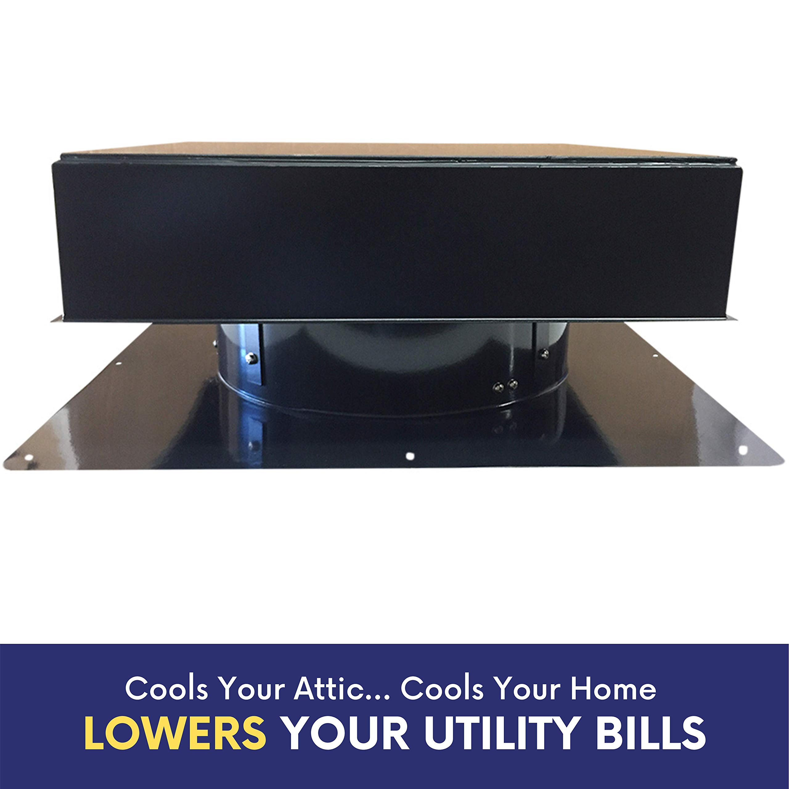 20Watt Solar Attic Fan (Grey) with Thermostat / Humidistat (22 x 22 x