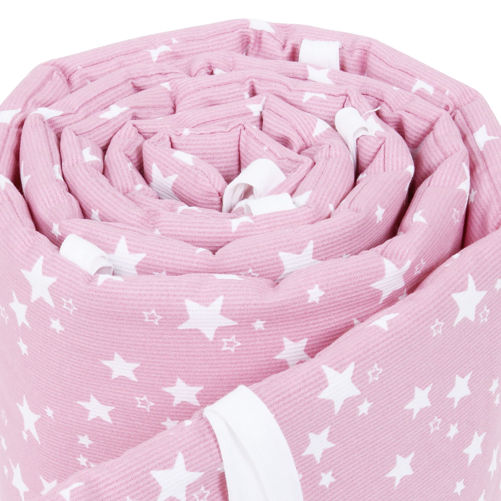 babybay Tour de Lit en Maille-Piqué Convient pour Modèle Original Framboise avec Étoiles Blanc 1 Unité