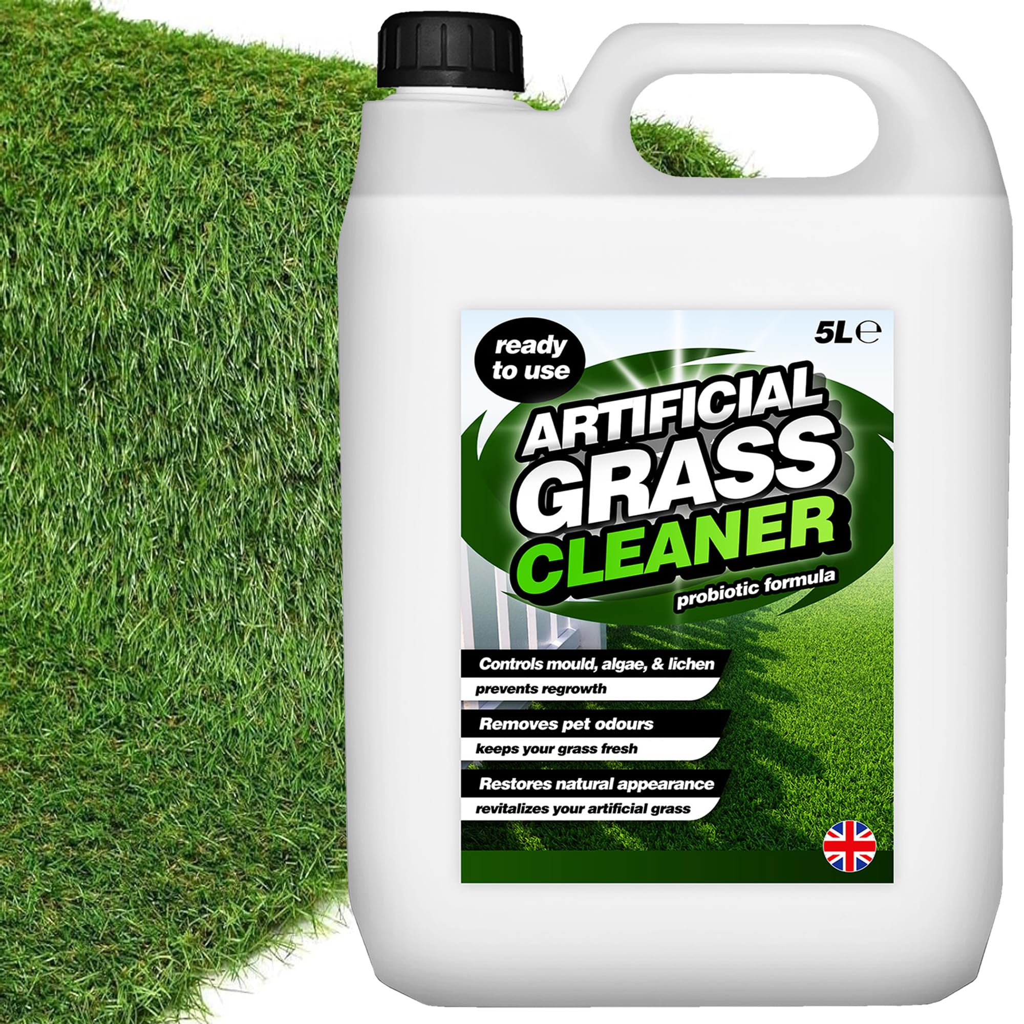 5L Artificial Grass Cleaner & Disinfectant Ready To Use Formula Controls Mould & Algae Keeps Grass Fresh (1)