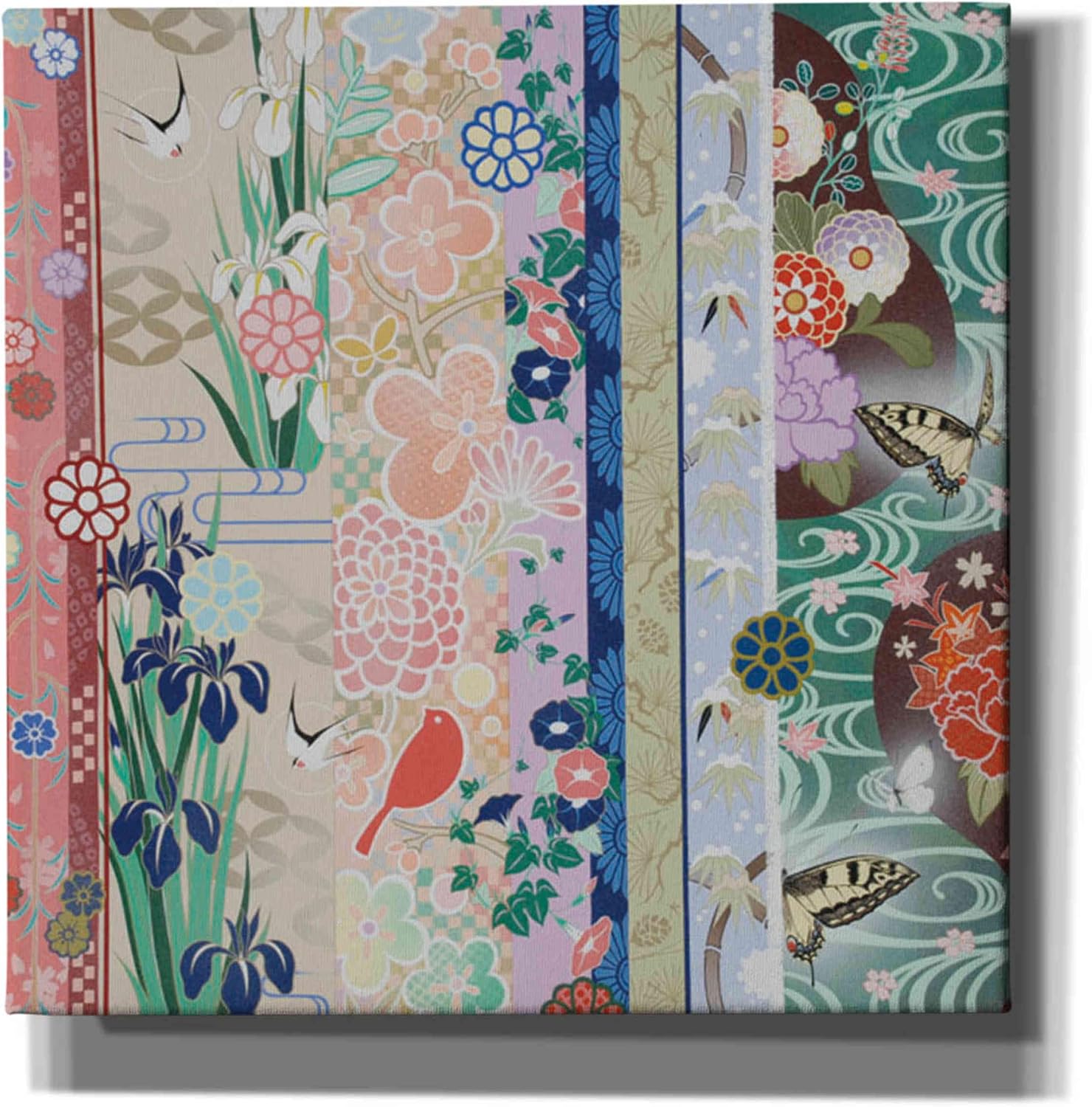 Epic Graffiti 'Kimono Pattern' by Zigen Tanabe, Canvas Wall Art, 12"x12"