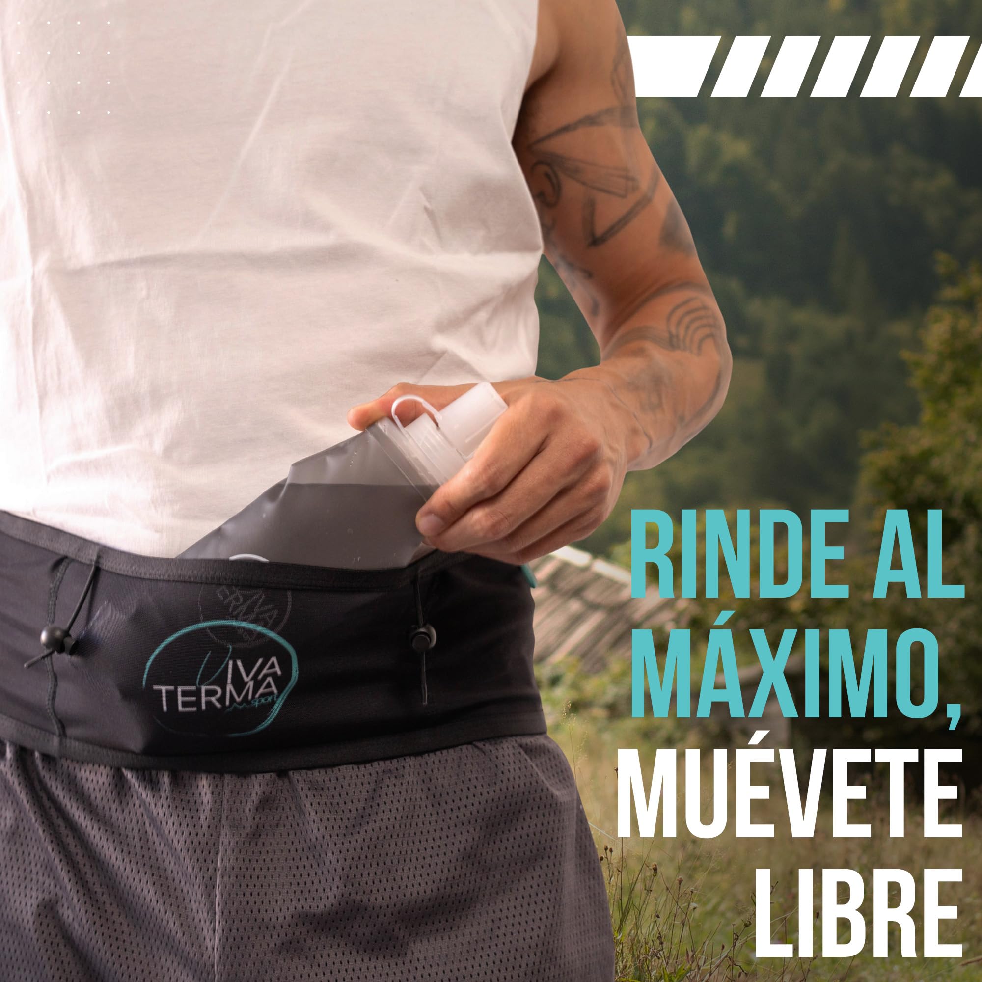 Cintura da corsa + Soft Flask 500 ml, Marsupio da corsa, donna, cintura da corsa, uomo, per corsa, trail running e trekking, rosso, L/XL, Cintura da corsa con tasche per riporre oggetti