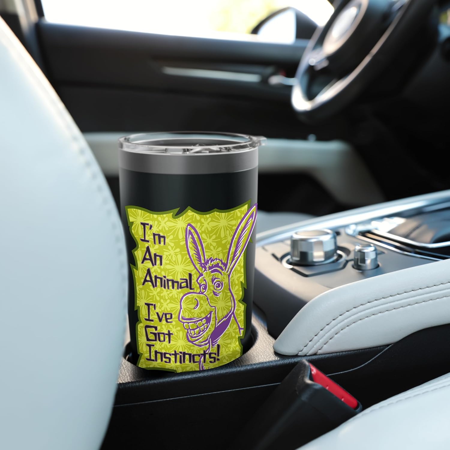 DreamWorks Shrek Donkey I've Got Instincts Stainless Steel Insulated Tumbler - Image 6