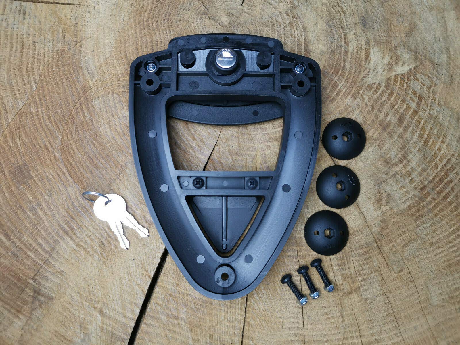 KLICKFIX Mot Schnellwechselsystem kompatibel mit Klick-Fix für Satteltaschen Schwingentaschen Seitenkoffer Alukoffer Motorradtkoffer linke oder rechte Seite Harley Davidson Sportster Softail