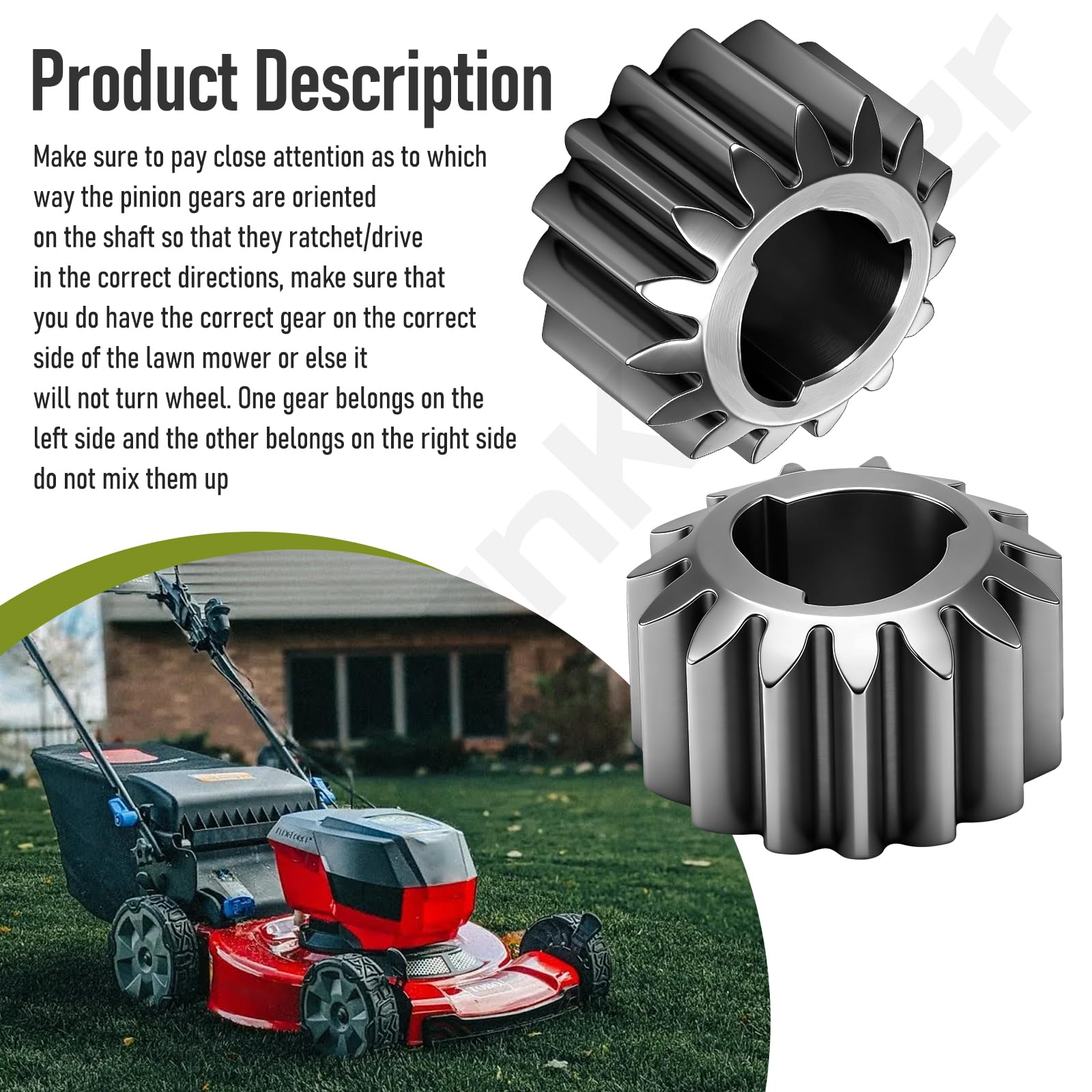 KitchenKipper 105-3040 Recycler Rear Wheel Gear Kit (15 Teeth) for
